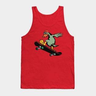 Duck Riding a Skateboard Tank Top